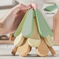Silicone Trivets for Hot Dishes 3 Tree Coasters + 1 Foldable Stand Green by Deal US