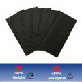 Ubierta Black Plastic Meat Trays with Absorbent Pads 8x5x1.3in 10 Sets by Deal US