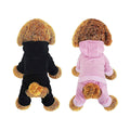LifeWheel Pet Hoodie Fleece Jumpsuit Winter Warm Cotton Black + Pink Size S M L by Deal US