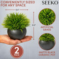 SEEKO Succulents Artificial Plants 2 Pack Indoor Fake Desk Shelf Decor by Deal US