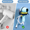 RAUWIZX Wall Mounted Hair Dryer Rack Adjustable 360° Rotating Holder by Deal US