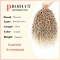 Goddess Locs Crochet Hair 12 Inch 8 Packs River Faux Locs 27/613# Size 12in by Deal US