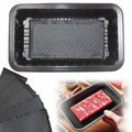 Ubierta Black Plastic Meat Trays with Absorbent Pads 8x5x1.3in 10 Sets by Deal US