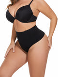 Tummy Control Seamless Thong Shapewear Mid Waist Butt Lifter Black Size XL by Deal US