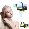 RAUWIZX Wall Mounted Hair Dryer Rack Adjustable 360° Rotating Holder by Deal US