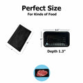 Ubierta Black Plastic Meat Trays with Absorbent Pads 8x5x1.3in 10 Sets by Deal US