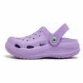 WOUEOI Toddler Garden Shoes Cartoon Slides Sandals Clogs Light Purple Size 8 by Deal US