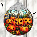 Pumpkin Family Stained Glass Christmas Ornament Holiday Decoration by Deal US