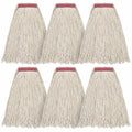 Matthew Cleaning 20oz Cotton Floor Mop Refill 6Pack White Heavy Duty by Deal US