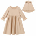Muslim Baby Girl Abaya & Hijab Set 2pc Long Sleeve Kaftan Dress 6-12M by Deal US