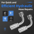 10 pcs Hydraulic 5/16" Hose x 3/4" JIC 37° Female 90° Elbow Fittings by Deal US