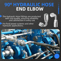 10 pcs Hydraulic 5/16" Hose x 3/4" JIC 37° Female 90° Elbow Fittings by Deal US