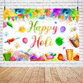 MEHOFOND Happy Holi Backdrop Festival Party Decorations 7x5ft by Deal US