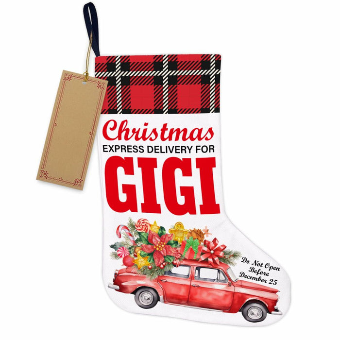 TSUYAWU Gigi Christmas Stocking Holiday Decoration 18x12 Inch by Deal US