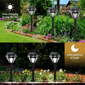 Ouddy Decor Solar Outdoor Waterproof LED Garden Lights Cool White 4 Pack by Deal US