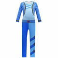 laughZuaia Girl Jumpsuit Princess Bodysuit with Glove Blue Size 5-6 by Deal US