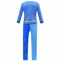 laughZuaia Girl Jumpsuit Princess Bodysuit with Glove Blue Size 5-6 by Deal US
