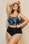 Hanna Nikole Women's High Waisted Tummy Control Bikini Bottom Black by Deal US