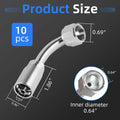10 pcs Hydraulic 5/16" Hose x 3/4" JIC 37° Female 90° Elbow Fittings by Deal US