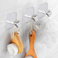 ACNISM Heavy Duty Waterproof Adhesive Hooks Stainless Steel 4 Pack Silver by Deal US