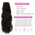 BHF 20in Wavy Clip In Synthetic Hair Extensions Full Head 6pcs Dark Brown by Deal US
