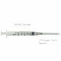 BB06/25 Generic 3ml 22G 1" Luer Lock Disposable Syringes 100 Count by Deal US