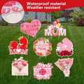 Arosche Mothers Day Yard Signs 8pcs with Stakes Outdoor Party Decorations by Deal US