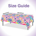3 PCS Hippy Rainbow Disposable Plastic Tablecloth Rectangle Multicolor by Deal US