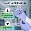 BB06/25 Generic 3ml 22G 1" Luer Lock Disposable Syringes 100 Count by Deal US