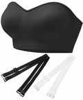 PRETTYWELL Strapless Padded Bandeau Bra Wireless Comfort Black Size L by Deal US