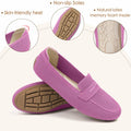 Lrtyu Womens Knit Driving Loafers Comfortable Slip On Casual Pink Size 7 by Deal US
