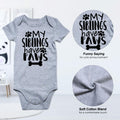 Funnycokid Baby Mother's Day Outfit Our First Mother's Day, Gray, 0-3 Months by Deal US