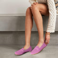 Lrtyu Womens Knit Driving Loafers Comfortable Slip On Casual Pink Size 7 by Deal US