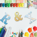 DEEZOMO 4 Inch 3D Golden Wooden Letter Z Unfinished Wood Craft Decor by Deal US