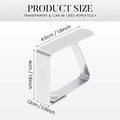 YASUOA Stainless Steel Dining Tablecloth Clips Heavy Duty 12 Pieces by Deal US