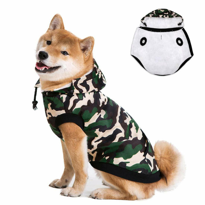 Miaododo Windproof Fleece Lined Dog Jacket Camouflage Size 5XL by Deal US