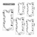 Easter Bunny Cookie Cutter Set Stainless Steel 5 Pieces Holiday Party by Deal US