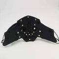 Ubauta Steampunk Leather Mask Adjustable Rivets Tubular Design Black by Deal US