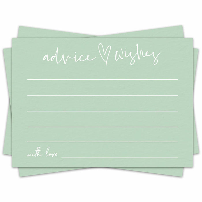 Qoamp Wedding Advice Cards 4x6 Inches 30pcs White Minimalist Bridal Shower by Deal US