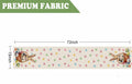 QIONG MENG Easter Table Runner Bunny Eggs Basket Flowers 13x72 Inch by Deal US