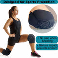 Lightweight Knee Pads with Sponge Padding for Sports, Black, Size M by Deal US