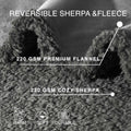 Waterproof Stuffed Dog Bed Cover Blanket Reversible Paw Print Grey 52x82 by Deal US