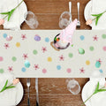 QIONG MENG Easter Table Runner Bunny Eggs Basket Flowers 13x72 Inch by Deal US