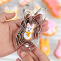 Easter Bunny Cookie Cutter Set Stainless Steel 5 Pieces Holiday Party by Deal US