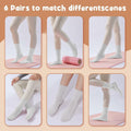 Pilates Socks with Grips Women Non Slip Cotton Yoga Ballet Crew 3 Pairs US 5-9 by Deal US