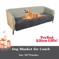 Waterproof Stuffed Dog Bed Cover Blanket Reversible Paw Print Grey 52x82 by Deal US