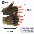 Boundless Performance Fingerless Knuckle Tactical Gloves Black by Deal US