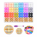 96PCS 15mm Silicone Beads Kit 19 Colors Round DIY Crafts Bracelet Necklace by Deal US