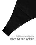 SHARICCA Women Seamless G-String Thongs Low Rise Underwear Black 5 Pack XL by Deal US