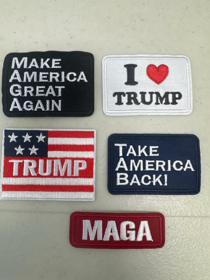 5Pc Patriotic American Flag Iron On Patches Embroidered Sew On Applique by Deal US